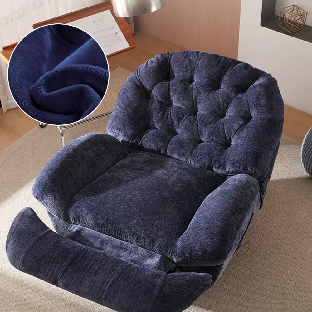 Recliner Chair With USB Charge Port And Cellphone Holder - Swivel Glider Lazy Sofa Chair For Nursery Living Room, Office Bedroom